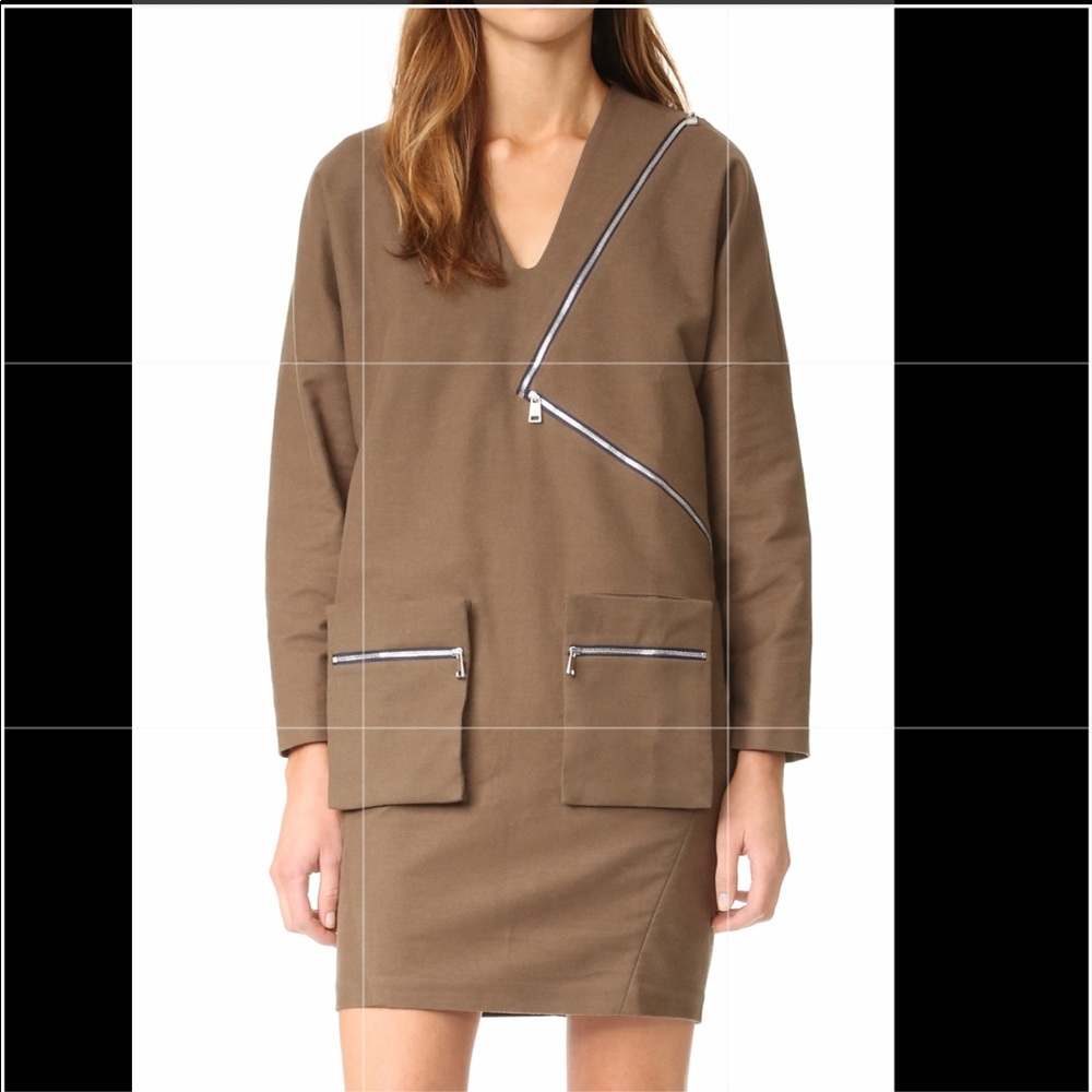 Aeron long sleeve zipper dress Sz 2